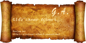 Glöckner Albert névjegykártya